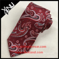 Pas cher 100% Soie Jacquard Tissé Rouge Paisley Mariage Mens Grossiste Cravates